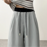 Lenny waist banding color nylon rust lock wide pants