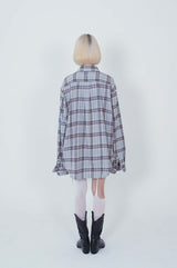  BIG POCKET CHECK SHIRT_BLUE