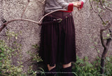 FLARE RIB SKIRT (CAHRCOAL)