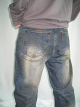 Vintage Oil Denim Washing Pants