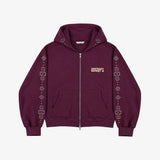 Rhinestone Zip-Up Hoodie_Bordeaux