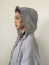 Cool Frill Hoodie Check Shirt (2color)