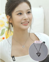[NMIXX Sullyoon Necklace] メルティングハートカラーボーンネックレス
