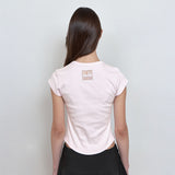 C 90S ラインベーシックTシャツ_ライトピンク