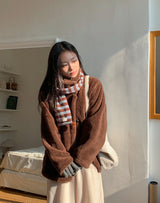 25FW★ [BAONHAUS] テンディボーダーポムマフラー