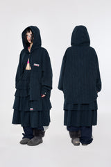 チェックラッフルスカート  Navy
