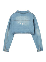 BOLERO SHAPE DENIM JACKET (LIGHT BLUE)