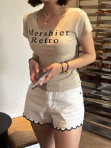 シュークリームUネックTシャツ