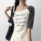 Nagrang Little Girl Off-Shoulder Legrun Tee (3 colors)