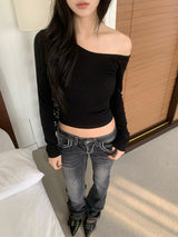 Loana Back Corset One-off  Shoulder T-shirt