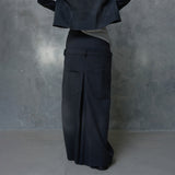 DOUBLE WAIST MAXI SKIRT