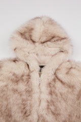 Vega luxe fur hooded jumper