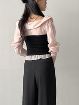 Buttery Off-Shoulder Layered Blouse