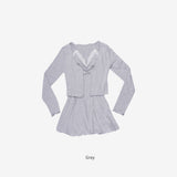 Moonlit cardigan + slip one-piece set