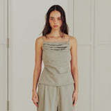 Linen Backless Top (BEIGE)