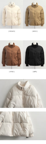 Basic High-Neck Padded Jumper