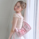 ナイロンリボンホーボーバッグ_pink