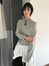 エアリーオフショルダーニット (3Colors)