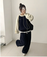 Angel Wing Star Pocket Embroidery Wide Banding Pants