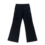 Steel zipper cargo cotton long wide work pants (4 colors)