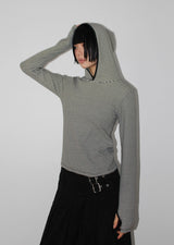 EASY STRIPE HOOD LONGSLEEVE