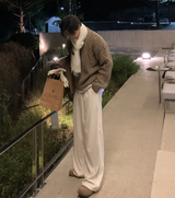  Nopi Best Fit Corduroy Banding Wide Pants  