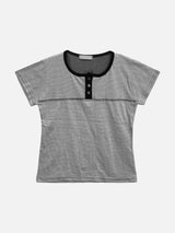 ピクニックハーフボタンTシャツ (4c)