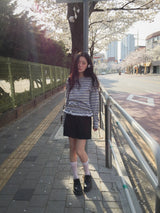 Lace Frill Hem Long Sleeve (3color)