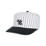 Leaf VZ Monogram Stripe Pillbox Cap / Black