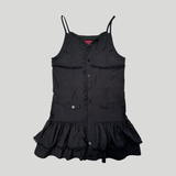RUFFLE BUTTON DRESS