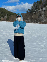 Blue Bear Hooded Padding (4 Colors)
