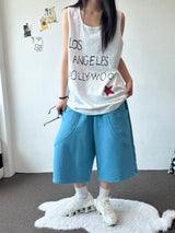 Penny Tattoo Print Oversized Longline Sleeveless Top 5color