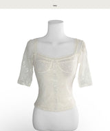 litia lace deep square top