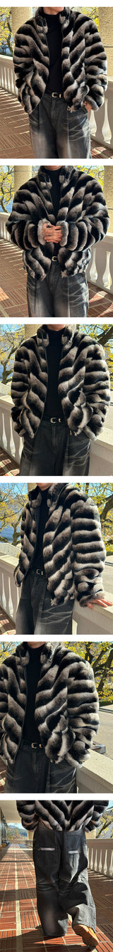 [F/W] Wave fur gradation padding jumper(2color)