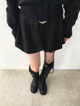 Pumpkin suede banding shorts