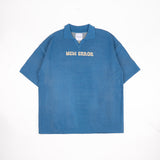 Hierarchy Studios ATOM - Blue Fluid Oversized Knit Polo Shirt