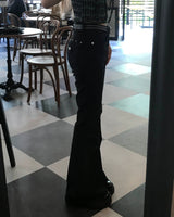 Back stud boots cut pants