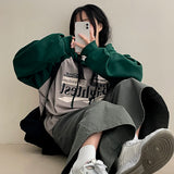 Leaf raglan colored hoodie