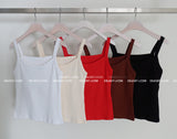 5 colors ベーシックプレーンコットンノースリーブ