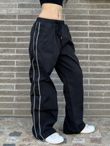 Two-way two-line crunchy wide trek long pants (3 colors)