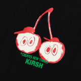 KIRSH X TOKYO BIG CHERRY CROP T-SHIRT - BLACK