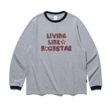 Rockstar Ringer Long Sleeve (Grey)