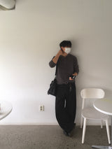 Rust Henry Neck Long Sleeve Knit 2C