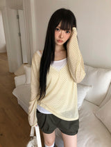 ルニル ドット レース ロングスリーブ Tシャツ