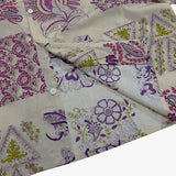 ethnic paisley open collar shirt_purple