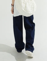 [BELT SET] Rope Line Denim Pants