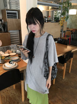 ニックブ オーバーフィット 2WAY ボタン ボックス ショート スリーブ ティー
