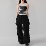 side ribbon sweat pants