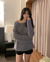 Bayes Boat Neck Boucle Knit