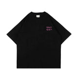 PEANUT STAIN - アクエリアス ゾディアック ブラック オーバーサイズド Tシャツ